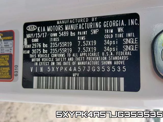 5XYPK4A57JG353535 фото 2