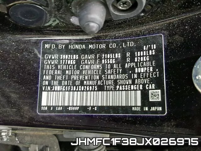 JHMFC1F38JX026975 фото 2