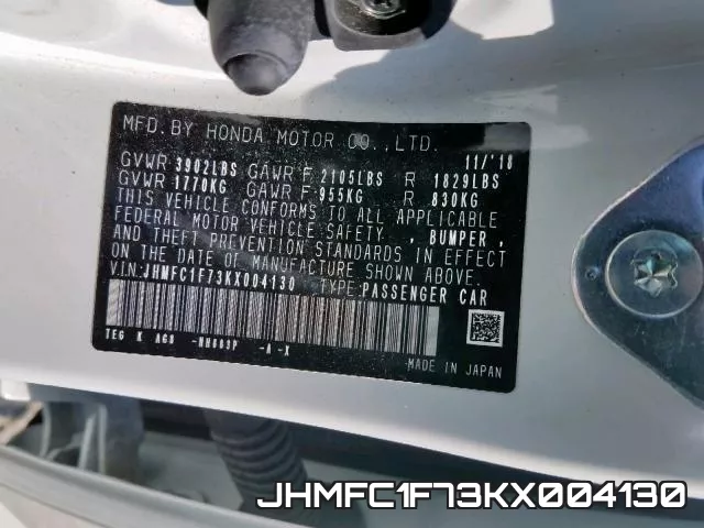 JHMFC1F73KX004130 фото 2