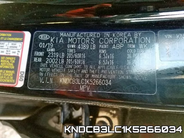 KNDCB3LC1K5266034 фото 2