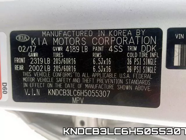 KNDCB3LC6H5055307 фото 2