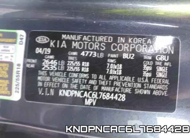 KNDPNCAC6L7684428 фото 10