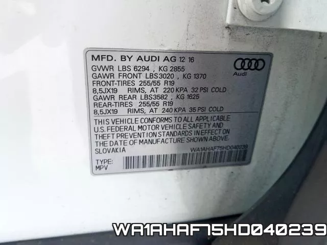 WA1AHAF75HD040239 фото 2
