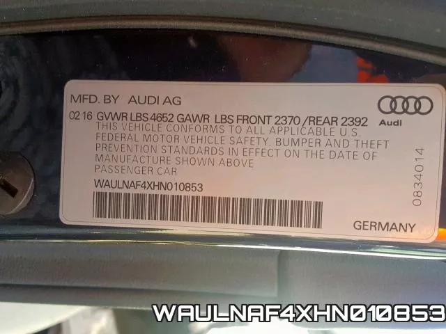 WAULNAF4XHN010853 фото 2