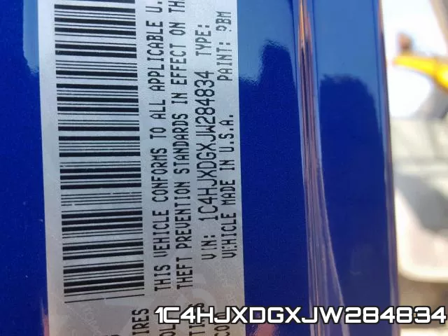 1C4HJXDGXJW284834 фото 2
