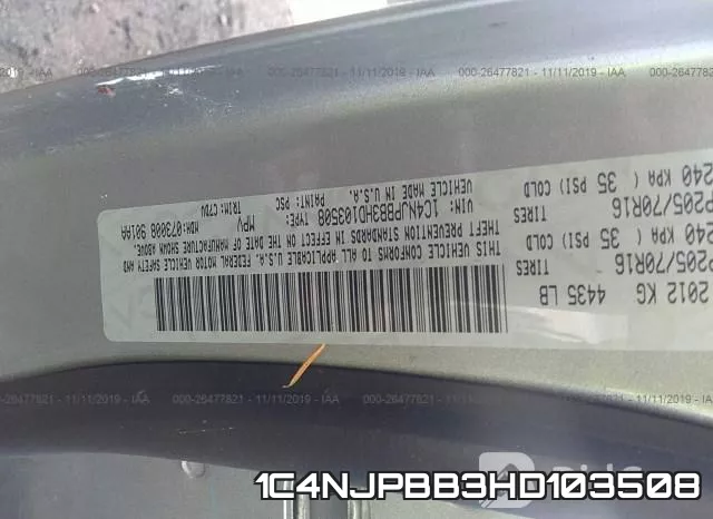 1C4NJPBB3HD103508 фото 9
