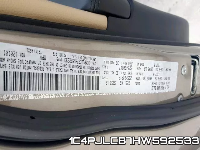 1C4PJLCB7HW592533 фото 2