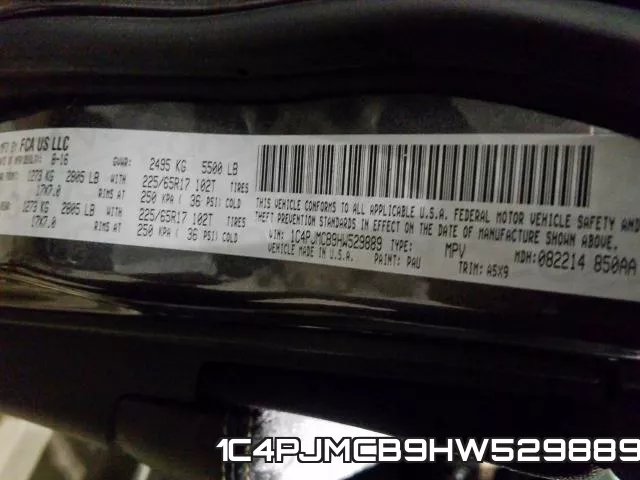 1C4PJMCB9HW529889 фото 2