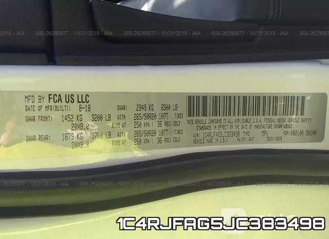 1C4RJFAG5JC383498 фото 10