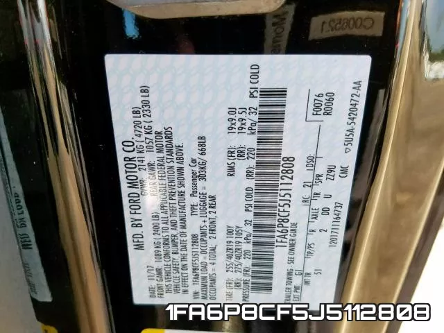 1FA6P8CF5J5112808 фото 2