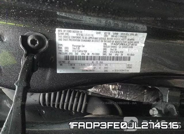 1FADP3FE0JL274516 фото 10