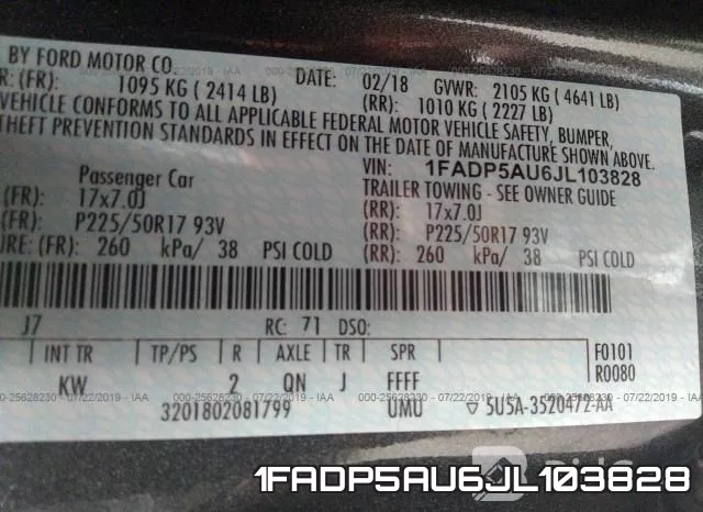 1FADP5AU6JL103828 фото 10