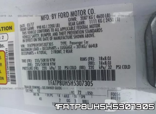1FATP8UH5H5307305 фото 10