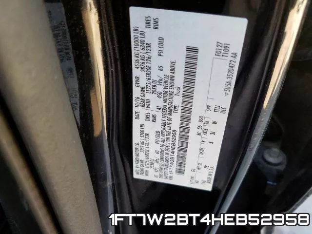 1FT7W2BT4HEB52958 фото 2