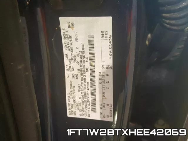 1FT7W2BTXHEE42069 фото 2