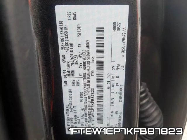 1FTEW1CP7KFB87823 фото 2
