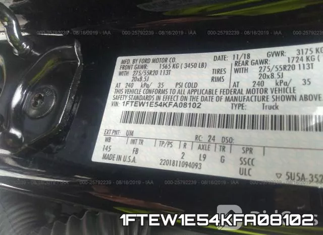 1FTEW1E54KFA08102 фото 10