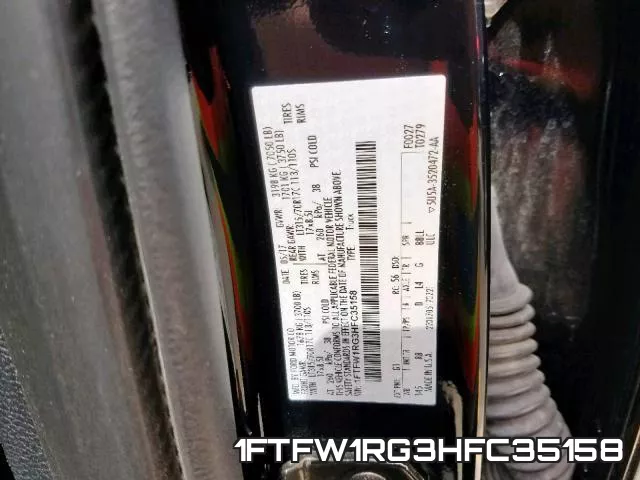 1FTFW1RG3HFC35158 фото 2
