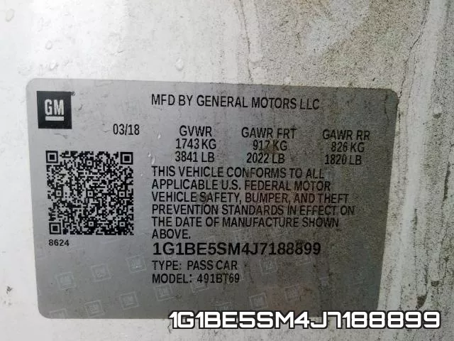 1G1BE5SM4J7188899 фото 2