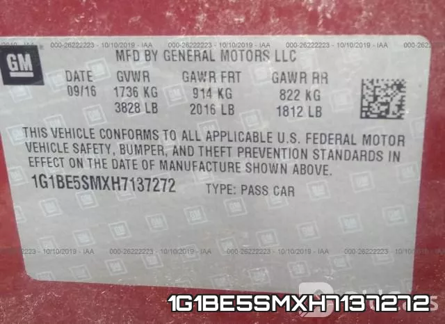 1G1BE5SMXH7137272 фото 10