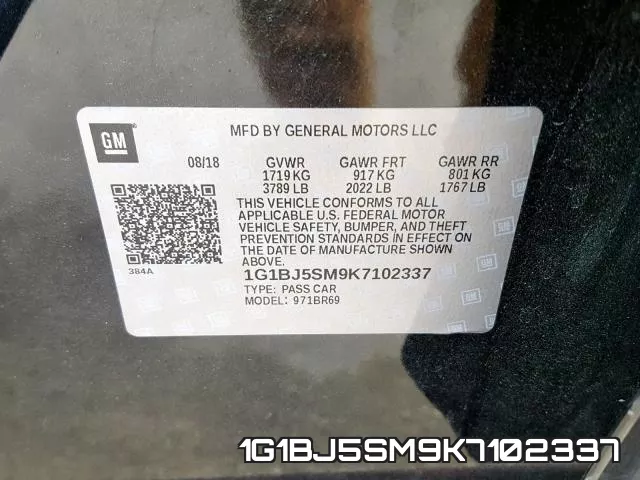 1G1BJ5SM9K7102337 фото 2