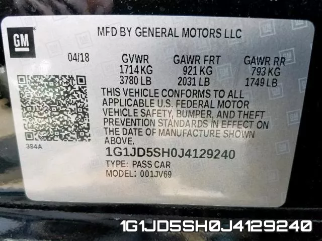 1G1JD5SH0J4129240 фото 2