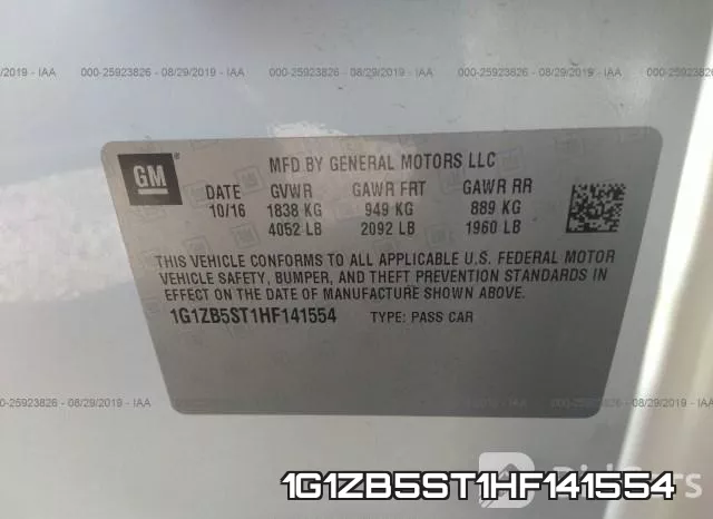 1G1ZB5ST1HF141554 фото 9