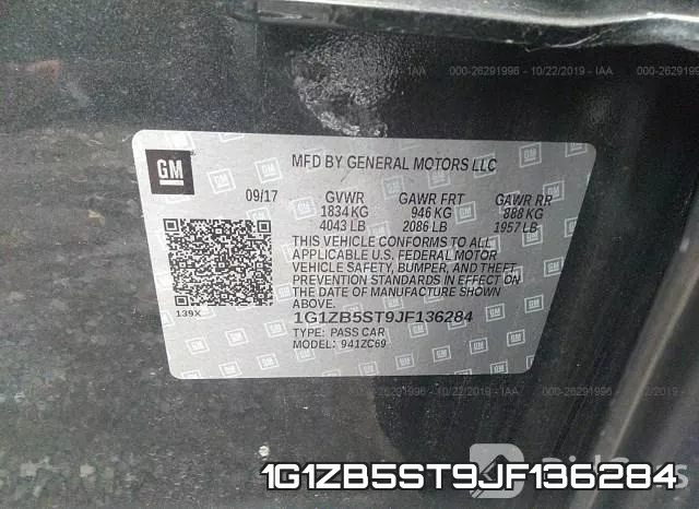 1G1ZB5ST9JF136284 фото 10
