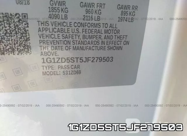 1G1ZD5ST5JF279503 фото 10