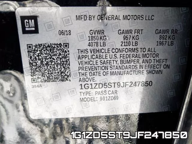 1G1ZD5ST9JF247850 фото 2