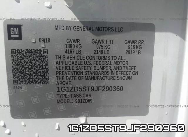 1G1ZD5ST9JF290360 фото 10