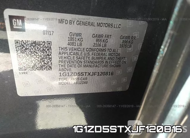 1G1ZD5STXJF120816 фото 9