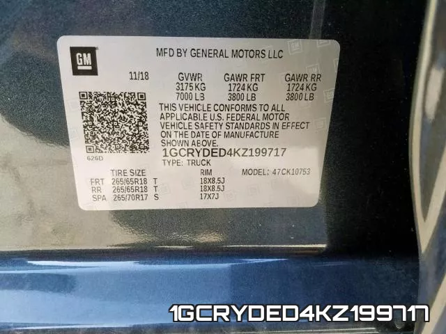 1GCRYDED4KZ199717 фото 2