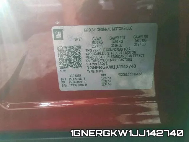 1GNERGKW1JJ142740 фото 2