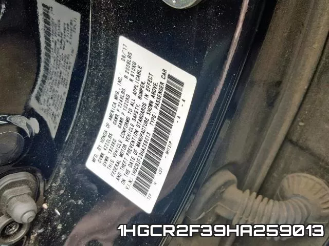 1HGCR2F39HA259013 фото 2