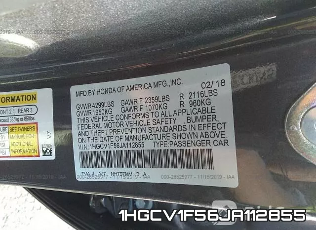 1HGCV1F56JA112855 фото 10