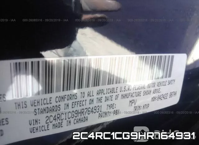 2C4RC1CG9HR764931 фото 8