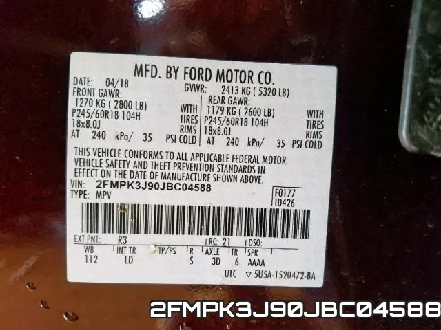 2FMPK3J90JBC04588 фото 2