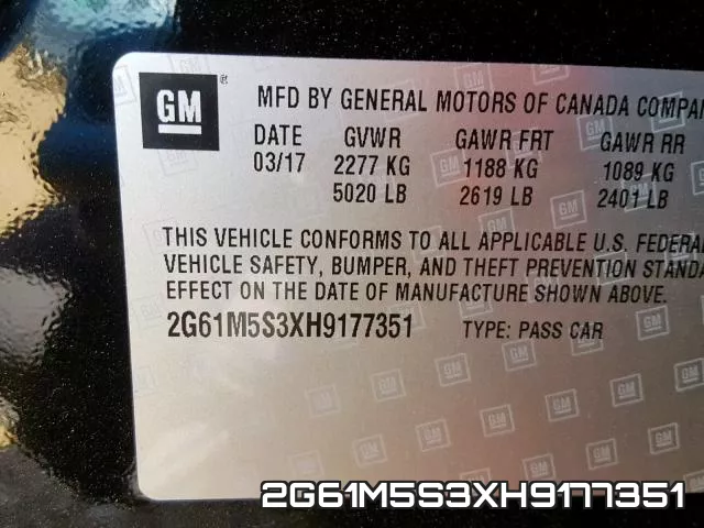 2G61M5S3XH9177351 фото 2