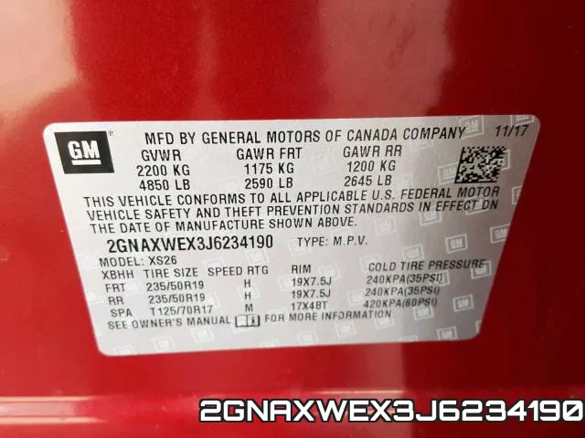 2GNAXWEX3J6234190 фото 2