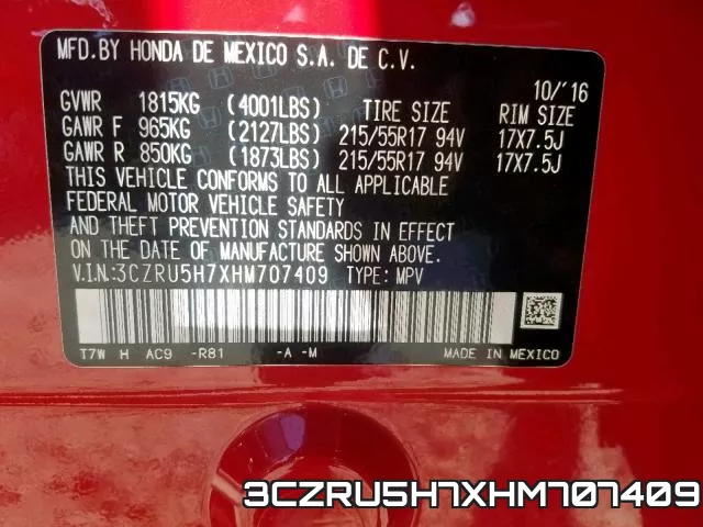3CZRU5H7XHM707409 фото 2