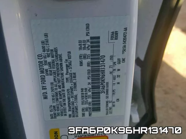 3FA6P0K96HR131470 фото 2