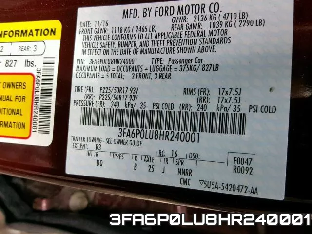 3FA6P0LU8HR240001 фото 2