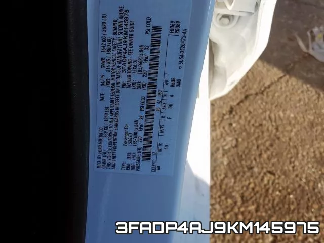 3FADP4AJ9KM145975 фото 2