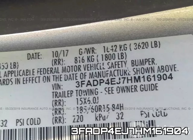 3FADP4EJ7HM161904 фото 9