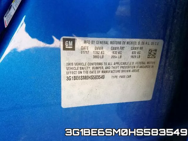 3G1BE6SM0HS583549 фото 2
