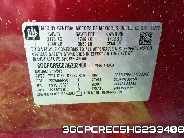 3GCPCREC5HG233408 фото 2