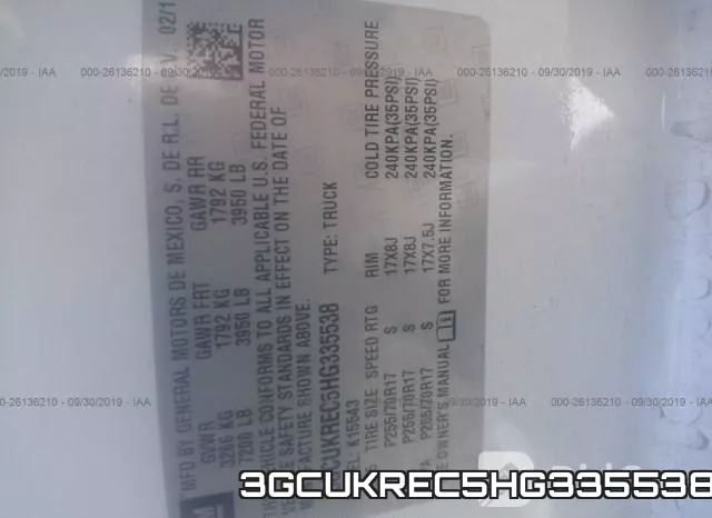 3GCUKREC5HG335538 фото 9