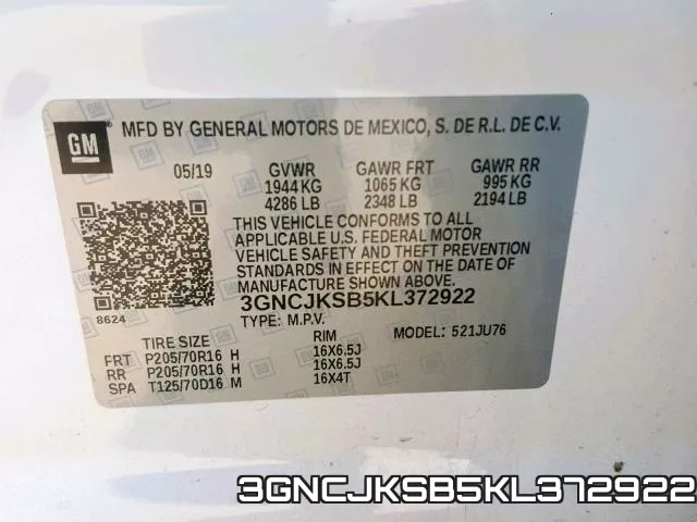 3GNCJKSB5KL372922 фото 2