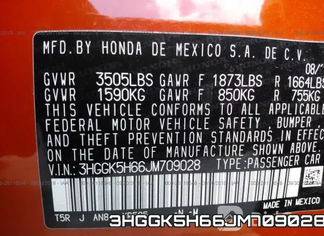3HGGK5H66JM709028 фото 10